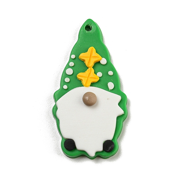 

PandaHall Saint Patrick's Day Handmade Polymer Clay Pendants, Gnome, 40x20.5x6.5mm, Hole: 1.8mm Polymer Clay Gnome