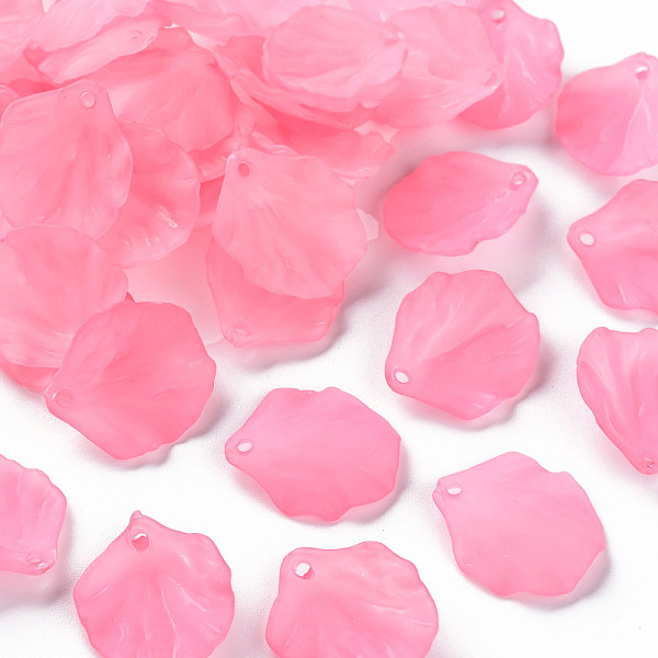 

PandaHall Transparent Frosted Acrylic Pendants, Petaline, Hot Pink, 19.5x16.5x4mm, Hole: 1.5mm Acrylic Petaline
