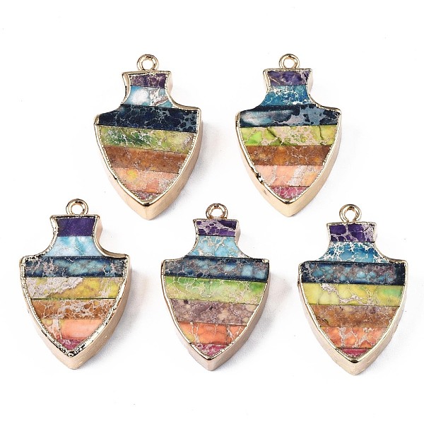 Rainbow Color Natural Imperial Jasper Pendants