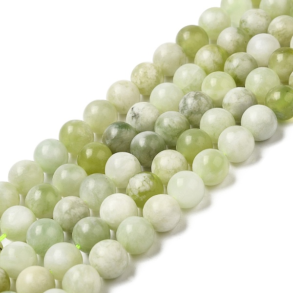 

PandaHall Natural New Jade Beads Strands, Round, 10mm, Hole: 1mm, about 37pcs/strand, 14.76''~14.96''(37.5~38cm) New Jade Round