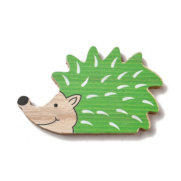

PandaHall Autumn Single Face Printed Wood Cabochons, Hedgehog, 73x120x12mm Wood Hedgehog