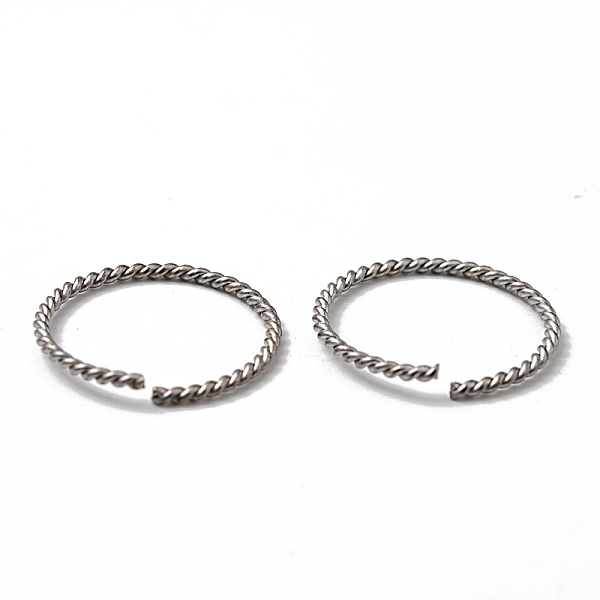 

PandaHall 304 Stainless Steel Open Jump Rings, Twist Ring, Stainless Steel Color, 16x1mm, Inner Diameter: 15mm 304 Stainless Steel