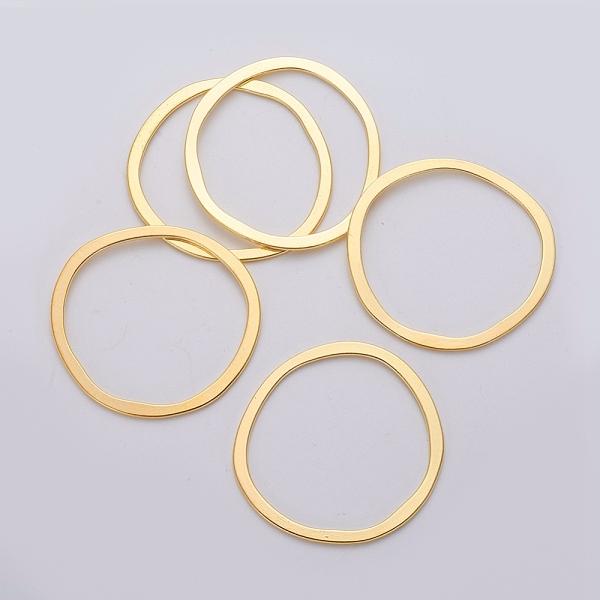 

PandaHall Tibetan Style Alloy Linking Rings, Lead Free & Cadmium Free & Nickel Free, Golden, 51x49x1.5mm. Alloy Ring