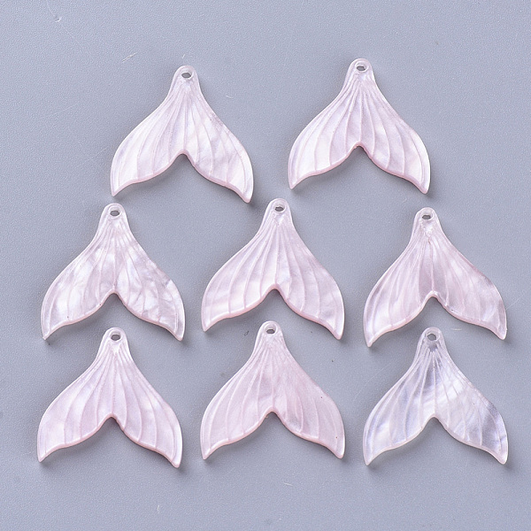 

PandaHall Cellulose Acetate(Resin) Pendants, Mermaid Tail, Misty Rose, 19x19x3mm, Hole: 1.2mm Cellulose Acetate Fish Red