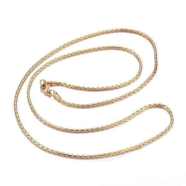 PandaHall 304 Stainless Steel Necklaces, Coreana Chains Necklaces, Golden, 29.53 inch(75cm) 304 Stainless Steel