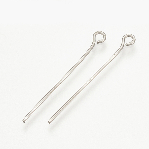 

PandaHall 304 Stainless Steel Eye Pin, Stainless Steel Color, 30x0.7mm, Hole: 2mm 304 Stainless Steel