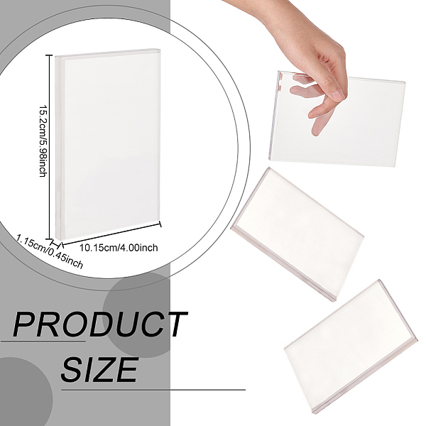 

PandaHall FINGERINSPIRE Acrylic Beveled Display Base 15x10x1cm (LxWxH) Clear Acrylic Display Block Rectangular Jewelry Display Stand Acrylic...