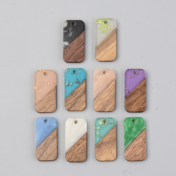 Resin & Walnut Wood Pendants