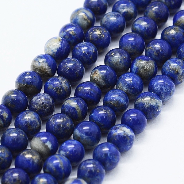 

PandaHall Natural Lapis Lazuli Beads Strands, Round, 6mm, Hole: 0.5mm, about 58~60pcs/strand, 15 inch(38cm) Lapis Lazuli Round Blue