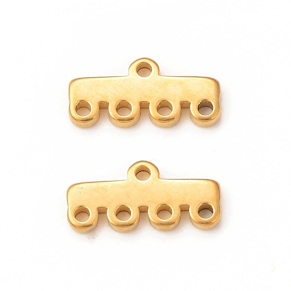 

PandaHall 304 Stainless Steel Chandelier Component Links, 5-Loop Connector, Rectangle, Golden, 5x11.5x1.5mm, Hole: 1mm 304 Stainless Steel...