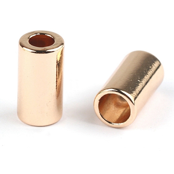 

PandaHall Zinc Alloy Cord Ends, End Caps, Column, Light Gold, 13.5x7mm, Hole: 4mm, Inner Diameter: 5mm Alloy