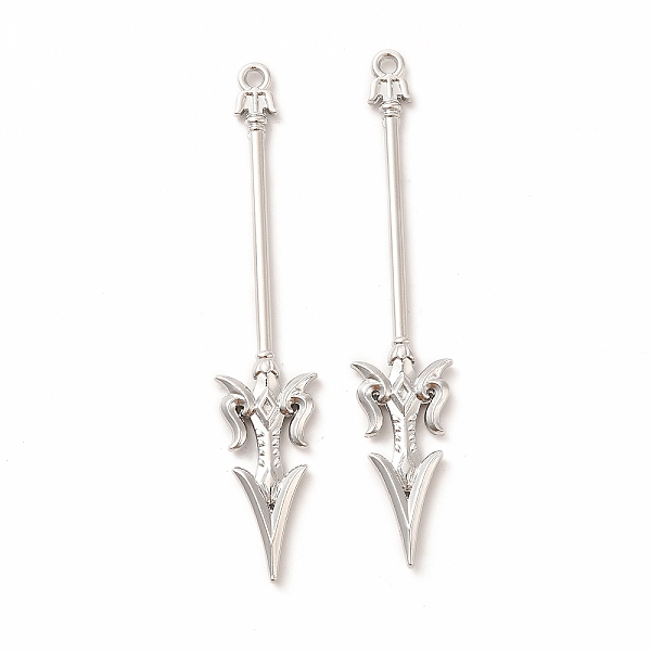 

PandaHall Rack Plating Alloy Big Pendants, Cadmium Free & Nickel Free & Lead Free, Halberd Charm, Platinum, 69.5x13x3mm, Hole: 2mm Alloy...