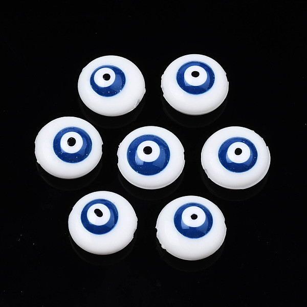 

PandaHall Transparent Acrylic Beads, with Enamel, Eye, Medium Blue, 12x6mm, Hole: 1.4mm Acrylic Eye