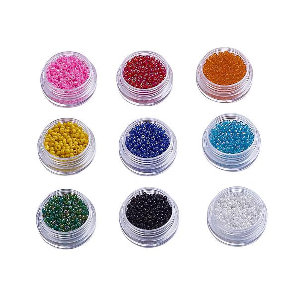 

PandaHall Glass Seed Beads, Round, Mixed Color, 3mm, Hole: 1mm Glass Multicolor