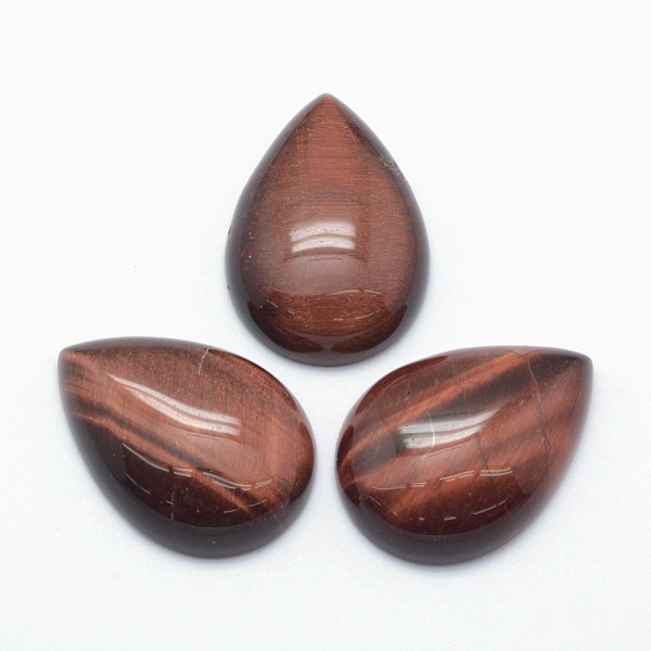 

PandaHall Natural Tiger Eye Cabochons, Teardrop, Dyed & Heated, 25x18x7mm Tiger Eye Teardrop