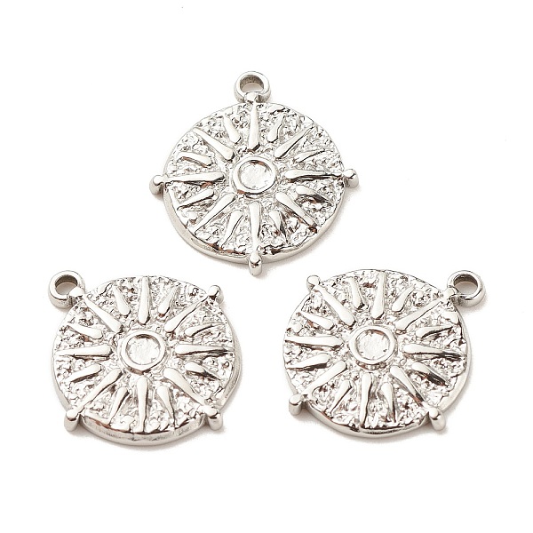 

PandaHall 201 Stainless Steel Pendants, Textured, Flat Round with Sun, Stainless Steel Color, 22x19x2mm, Hole: 1.8mm 201 Stainless Steel...