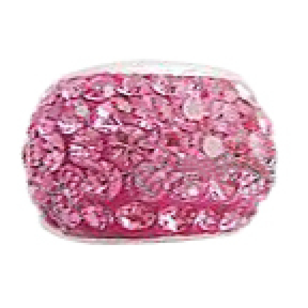 

PandaHall Austrian Crystal European Beads, Large Hole Beads, with 925 Sterling Silver Single Core, Rondelle, 209_Rose, 11x7.5mm, Hole: 4.5mm..., Pink