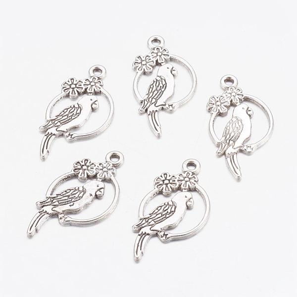 

PandaHall Alloy Tropical Parrot Pendants, Lead Free and Cadmium Free, Antique Silver, 28x14.5x1.5mm, Hole: 1.5mm Alloy Bird