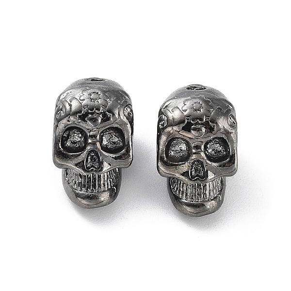 

PandaHall Brass Beads, Skull, Gunmetal, 11x8x6mm, Hole: 1.6mm Brass Skull