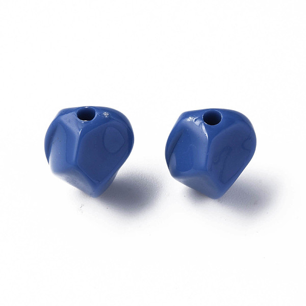 

PandaHall Opaque Acrylic Beads, Nuggets, Royal Blue, 16.5x15x13.5mm, Hole: 2.5mm, about 340pcs/500g Acrylic Nuggets
