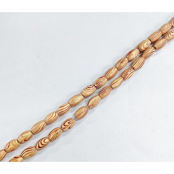 

PandaHall Vintage Wood Beads Strands, Striped Wooden Bead, Oval Pattern, 6mm, Hole: 1.6mm, about 51pcs/strand, 19.69''(50cm) Wood Oval..., Orange