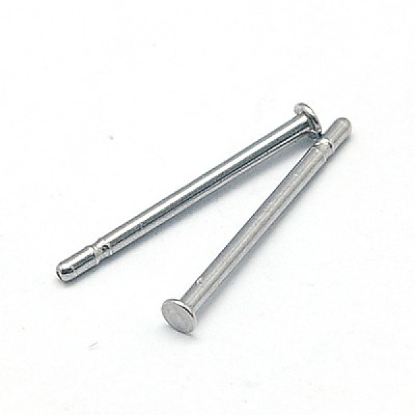 

PandaHall 304 Stainless Steel Stud Earring Findings, Stainless Steel Color, 12x1.5mm 304 Stainless Steel Others