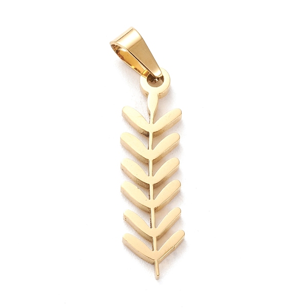 

PandaHall 304 Stainless Steel Pendants, Laser Cut, Leaf, Golden, 25.5x7x1.2mm, Hole: 5x3mm 304 Stainless Steel Leaf