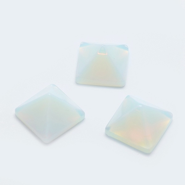 PandaHall Opalite Cabochons, Pyramid, 20x20x12~13mm, Diagonal Length: 26mm Opalite Pyramid PandaHall Opalite Cabochons, Pyramid, 20x20x12~13mm, Diagonal Length: 26mm Opalite Pyramid