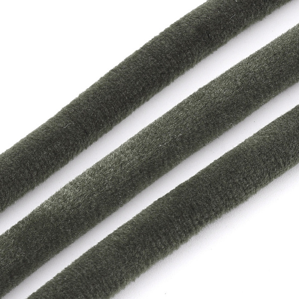 

PandaHall Velvet Cord, Dark Slate Gray, 6mm, about 54.68 yards(50m)/bundle Velvet Gray