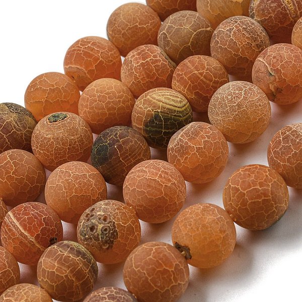 

PandaHall Natural Weathered Agate Beads Strands, Round, Dyed & Heated, Chocolate, 12mm, Hole: 1.6mm, about 31pcs/strand, 14.76''(37.5cm)..., Brown