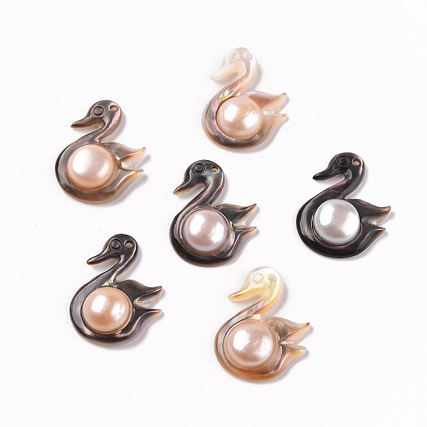 

PandaHall Natural Black Lip Shell Pendants, Duck, 27x21x7mm, Hole: 1.2mm Black Lip Shell Duck