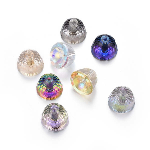 

PandaHall Electroplate K9 Glass Rhinestone Beads, Faceted, Bell, Mixed Color, 10.5x7~7.5mm, Hole: 1.4mm Glass Bell Multicolor