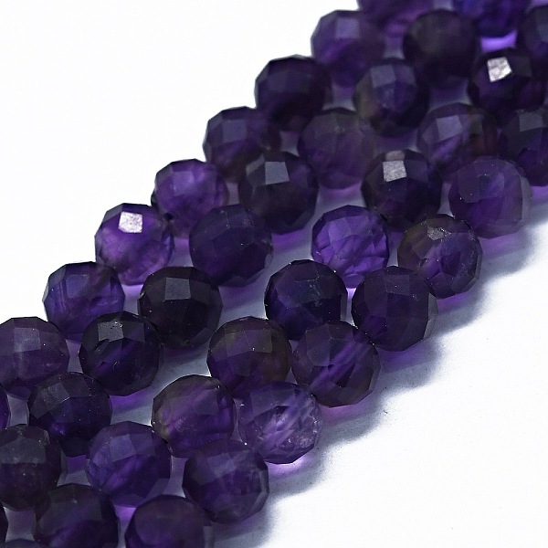 

PandaHall Natural Amethyst Beads Strands, Faceted(64 Facets), Round, 6mm, Hole: 0.8mm, about 62~67pcs/strand, 15.16~15.55 inch(38.5~39.5cm)...