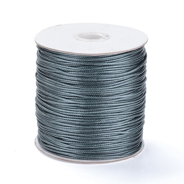 

PandaHall Waxed Polyester Cord, Bead Cord, Gray, 1.5mm, about 169.51~174.98 Yards(155~160m)/Roll Waxed Polyester Cord Round Gray