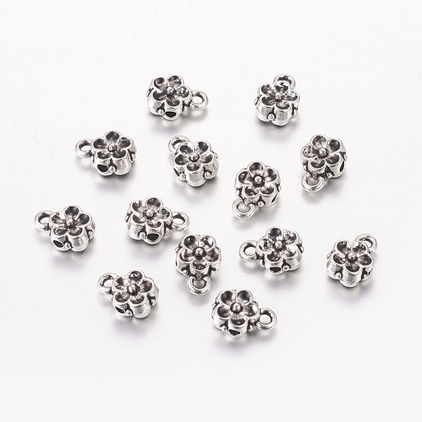 

PandaHall Tibetan Style Flower Tube Bails, Loop Bails, Alloy Bail Beads, Cadmium Free & Nickel Free & Lead Free, Antique Silver, 8x6x4mm...