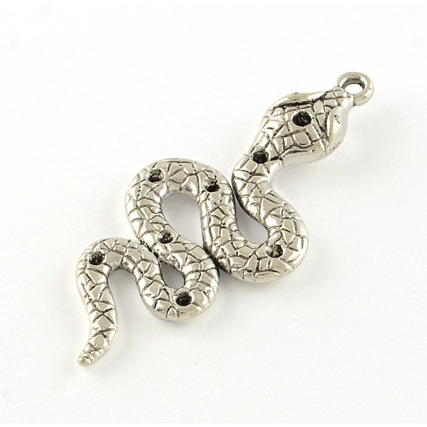 

PandaHall Tibetan Style Alloy Pendant Rhinestone Settings, Snake, Cadmium Free & Lead Free, Antique Silver, Fit For 1.5mm Rhinestone...