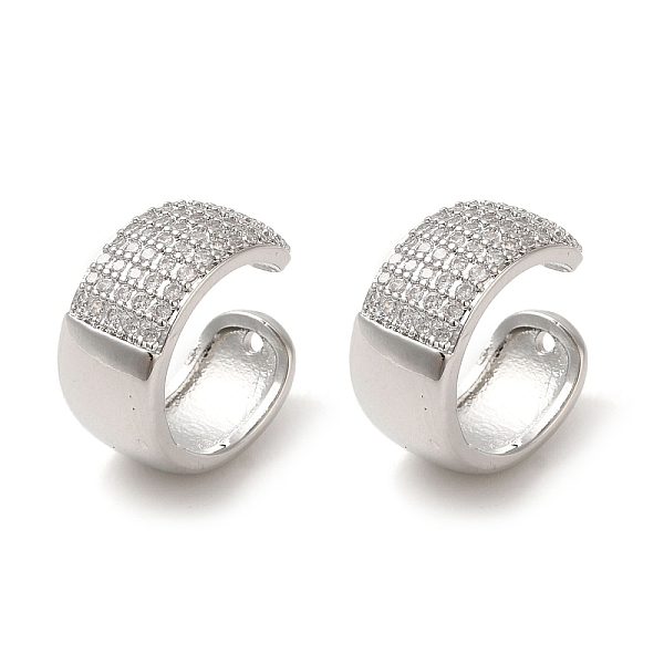 

PandaHall Rack Plating Brass Micro Pave Clear Cubic Zirconia Ring Cuff Earrings for Women, Cadmium Free & Lead Free, Long-Lasting Plated...