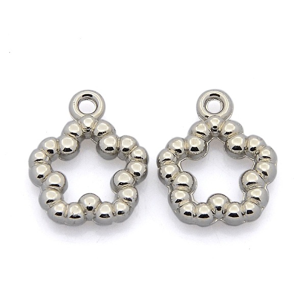 

PandaHall CCB Plastic Star Charms, Platinum, 17x13x3mm, Hole: 2mm Plastic Star