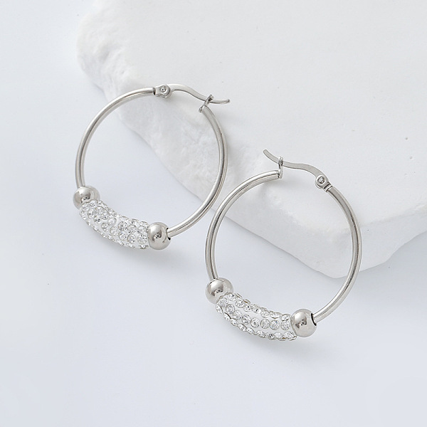 Boucles d'oreilles créoles en acier inoxydable 304
