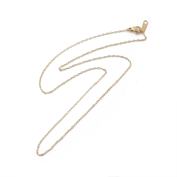 

PandaHall Ion Plating(IP) 304 Stainless Steel Cable Chain Necklace for Women, Real 14K Gold Plated, 19.76 inch(50.2cm) 304 Stainless Steel
