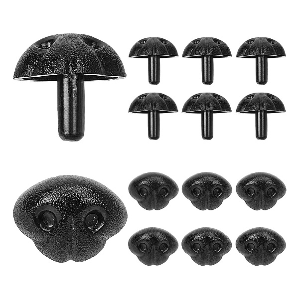 

PandaHall GOMAKERER 30Pcs Plastic Craft Dog Noses, Doll Making Supplies, Black, 21mm Plastic Others Black