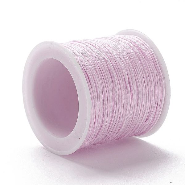 

PandaHall Braided Nylon Thread, DIY Material for Jewelry Making, Lavender Blush, 0.8mm, 100yards/roll Nylon
