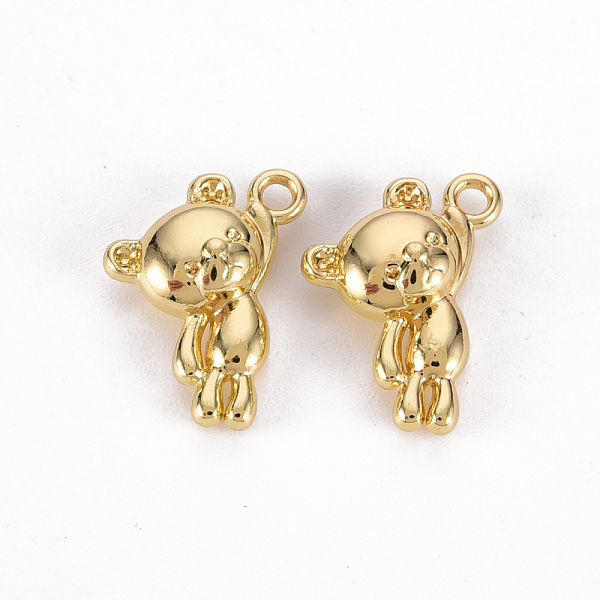 

PandaHall Rack Plating Alloy Charms, Cadmium Free & Lead Free, Bear, Light Gold, 14.5x11.5x4mm, Hole: 1.4mm Alloy Bear