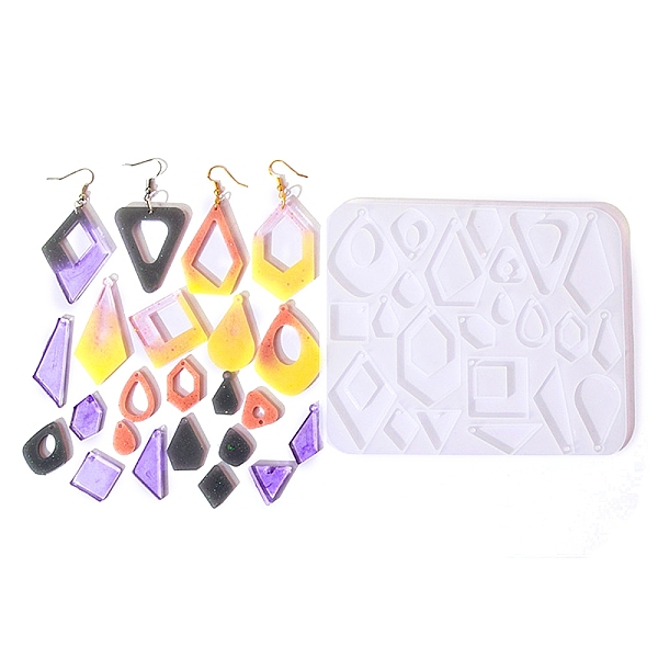 

PandaHall DIY Silicone Pendant Molds, Decoration Making, Resin Casting Molds, For UV Resin, Epoxy Resin Jewelry Making, Mixed Shapes, White...