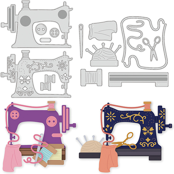 

PandaHall Sewing Machine Carbon Steel Cutting Dies Stencils, for DIY Scrapbooking, Photo Album, Decorative Embossing Paper Card, Stainless...