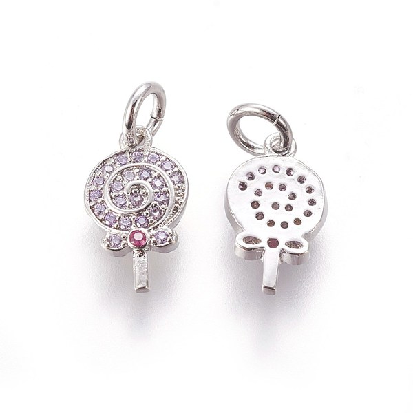 

PandaHall Brass Micro Pave Cubic Zirconia Charms, Sugar, Colorful, Platinum, 13x7.5x2mm, Hole: 3mm Brass+Cubic Zirconia Others