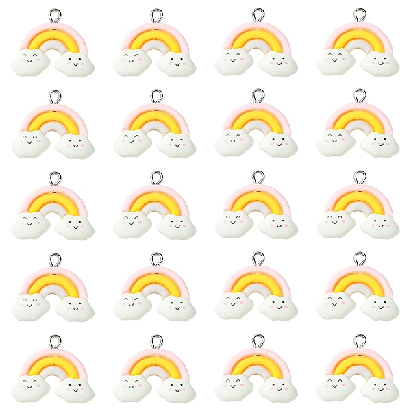 10Pcs Opaque Resin Pendants
