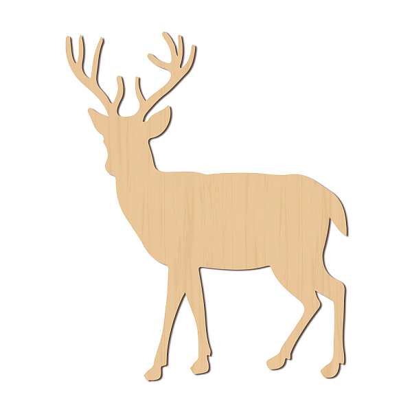 

PandaHall Laser Cut Wooden Wall Sculpture, Torus Wall Art, Home Decor Meditation Symbol, Deer, BurlyWood, 25x20cm Wood Deer Orange