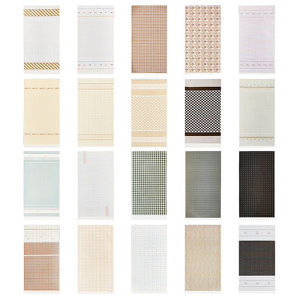 

PandaHall Olycraft 20 Sheets 20 Styles Coated Paper Wallpaper, Waterproof Wall Stickers for Model, Sand Table Building Decoration, Rectangle..., Multicolor