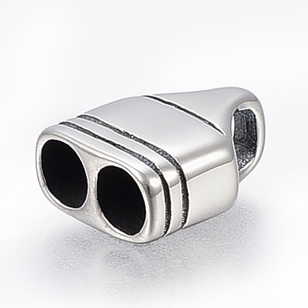 

PandaHall 304 Stainless Steel Cord Ends, End Caps, Antique Silver, 13x11x5.5mm, Hole: 4x5mm, Inner Diameter: 4mm 304 Stainless Steel